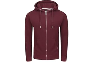 riverso Herren Kapuzenjacke RIVNils Sweatjacke Sweatshirt Kapuzenpullover Hoodie Kapuze Reißverschluss Basic Einfarbig Baumwolle Grau Braun Grün Rot Blau Schwarz S M L XL 2XL 3XL 4XL 5XL