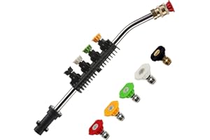 OHAYORI Dirt Blaster Power Lance for Karcher K2 K3 K4 K5 K6 K7, Jet Wash Extension Wand with 5 Replacement Nozzles, Pressure Washer Gun Accessory Spray Lance, Gutter Rod Cleaner Attachment for Car
