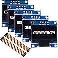 GeeekPi 5PCS 0.96 Inch OLED Module 12864 128x64 White Driver IIC Serial Display Board Module for Arduino, Raspberry Pi,Beagle Bone Black