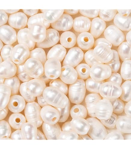 NBEADS Süßwasser-Muschelperlen | 2,5mm Weiße Blumenperlen Für Schmuckherstellung