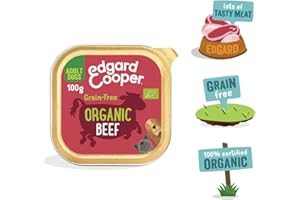 Edgard & Cooper Nourriture Humide Bio au bœuf à la Noix de Coco et au chia pour Chien Adulte, Transparente - 1 Unité