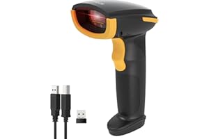 Inateck Barcode Scanner Kabellos, 1D Handscanner Bluetooth, 3-in-1 Handscanner mit Bluetooth / 2,4 GHz und Kabel, 1 Ladung in 3 Monaten, mit App und SDK, BCST-21