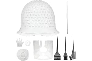 Guyode Bonnet Meches Cheveux Silicone Hair Bonnet Réutilisable Meches Cheveux Doux et Facile à Nettoyer S'applique à Accessoires de Teinture Capillaire pour Filles et Femmes Salon de Coiffure à Domici