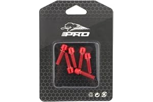 NELBONS Bike Stem Bolts 6PCS M5x18mm Stem Bolts Screws Stainless Steel Bike Stem Parts with Washer for BMX MTB Road Bikes,Red
