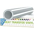 Artcut 12" x 5ft HTV Vinyl Rolls, Heat Transfer Vinyl for Fabric, HTV Vinyl for Shirts, Iron on Vinyl for All Cutter Machine - Easy to Cut for Heat Vinyl, Permanent Vinyl (Silver Grey)