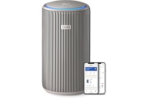Philips Inteligentny Oczyszczacz Powietrza PureProtect z serii 3200, filtr HEPA i filtr z węglem aktywnym, CADR 500 m³/h dla pomieszczeń o powierzchni 130 m², ultracichy i energooszczędny(AC3210/12)