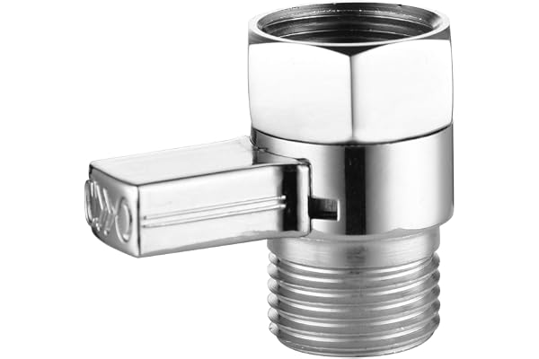 CIENCIA Contrôle de Débit et arrêt Valve G 1/2 Vanne d'arrêt pour Pommeau de Douche en Laiton Vanne 1/2 Male Femelle, AV016C