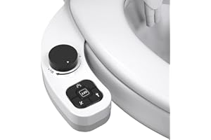 Insert de bidet pour toilettes, Samodra 8.0 Accessoire de bidet non électrique pour toilettes doubles jets autonettoyants Lavage postérieur et féminin, douche de toilette (Le noir)