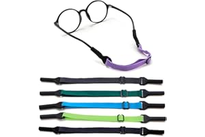 OPUGIT Verstellbarer Brillenband 5 Stück Rutschfest Brillenbänder Sport Elastisches Brillenbänder für Kinder rutschfester für Jungen und Mädchen