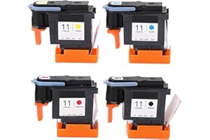 OMABETA Para cabezales de impresora 11, magenta negro, cian, amarillo, cabezal de impresi¨®n de repuesto, no desti?e, 4 unidades para Designjet