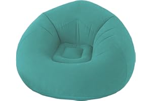 ED ENJOY HOME Fauteuil d'extérieur Gonflable, 100x100 cm, Turquoise, 100% PVC Flocké, Collection Jardin Costa