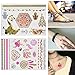 10 SheetsTemporary Tattoos Body Paints, SUMERSHA Halloween Temporary Tattoos Metallic Tattoos Waterproof 47 Different Patterns Lotus, Koi Fish, Wings, Sexy Lady