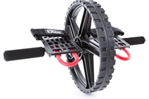 66fit Power Wheel - Abdominal and Core Exercise Roller Workout, Black