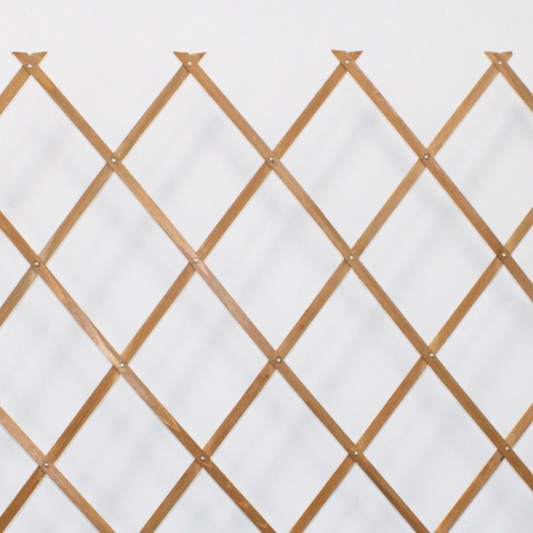 Celosía Extensible de Madera Elegante en Blanco - Decoración Versátil y Duradera para Jardín y Hogar (0,5X1,5M, Madera)
