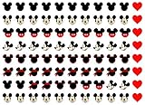 Extra Small Mickey Nail Art Decals 0.5cm code 2