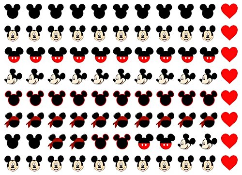 Extra Small Mickey Nail Art Decals 0.5cm code 2