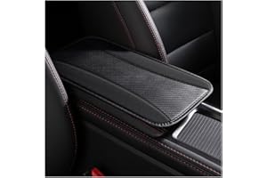 CGEAMDY Car Centre Armrest Pad, Leather Car Armrest Box Pad, Waterproof Car Armrest Seat Box Cover Protection, Universal Cars Interior Arm Rest Accessories for Vehicles, Truck, Cars(Black)