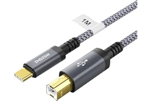 ZHDZSW USB B to USB C printer cable 1M, USBType C to USB B 2.0 Data Cable for HP/Epson/Canon Printer,Scanner, USB C Printer Cable for MacBook Pro, iMac, XPS, Acer, ASUS,Casio digital piano MIDI controller