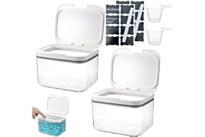 Lot om 2 förvaringsboxar för tvättmedel, 2,8 l, låda för tvättmedel i pulver, lufttät behållare för hundmat, för klädhängare