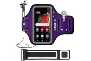 JEMACHE Galaxy S22+, S21+, S20+, S21 FE Armband, Gym Laufen Übung Workouts Arm Band Case für Samsung Galaxy S22 Plus, S21 Plus, S20 Plus, S21 FE, S20 FE mit Kartenhalter (Violett)