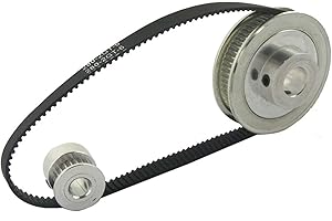 GEEYU ZHaonan-Polea de distribución, Juego de cinturón de polea de Tiempo GT2, 2GT 16T: 60T 20T: 60T 30T: 60T 40T Kit DE Poley DE Correa SÍNICRÓNICO DE REDUCCIÓN 200 / 280mm para CNC, Tamaño Exacto