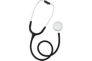 SPENGLER Cardiophone Laubry Chrome, Stéthoscope de Diagnostic Médical, Simple Pavillon en Alliage Zamac, Précis, Très Haute Qualité Acoustique, Polyvalent (Noir)