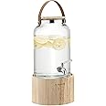 Distributeur de Boissons en Verre de 2,8 L pour Fêtes - Avec Robinet pour Boissons Glacées - Serveur de Mariage pour Bar de Fête
