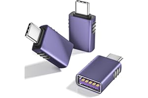 Zestiq Adaptador USB C a USB 3 Piezas, 10Gbps USB C Macho a USB 3.2 Hembra OTG Adaptador, Thunderbolt 4 a USB 3.2 Adaptador Compatible con iPhone 16 15 Pro MAX, MacBook, iPad, Samsung