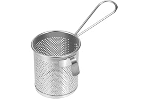 Operitacx Cestello Inox Con Rete Fine E Gancio Per Scolapasta Acciaio Inox Per Pentola 6.5 Pollici Accessorio Cucina Per Verdure E Pasta