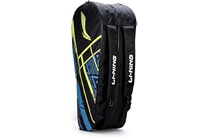 Li-Ning Raider Max Double Zipper Polyester Badminton Kit Bag | Unbreakable Zippers | Easy Mobility | Unisex - Men, Boys, Girls, Women