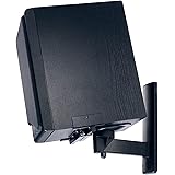 B-Tech - BT77 - Ultragrip ProTM Wandhalterung für Lautsprecher bis 25kg (55lbs), neig- und schwenkbar, schwarz (Paar)