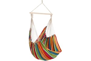 Detex Amaca a poltrona 150kg traspirante robusta sedia sospesa poltrona sospesa giardino terrazza interno esterno multicolore