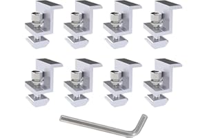 CHEVVY 8 Paar Solarmodul Befestigung 35mm Solarmodulhalterung Endklemme Kit mit Schrauben und Muttern Solar Panel Endklemme Halterungen für Dächer Wände Wohnmobil