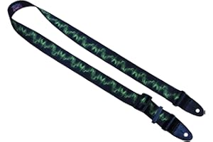 Killer-Q Guitar Strap - Stylish Straps for Electric and Acoustic Guitars, Made in USA - 2 Inches x 5 Feet - Wave Green