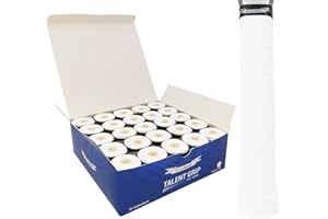 G-Lueck Set of 50 Tennis Grip Tape (Very Grippy) | 0.50 - 0.60 mm Thickness | Overgrip for Squash Badminton Rackets & Kickers Including Self-Adhesive End Tape | Non-Slip