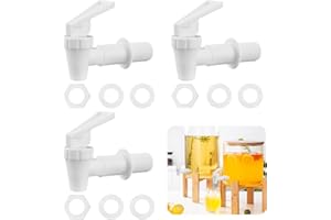VEHMNTY 3 STK Kunststoff Getränkespender Zapfhahn Wasserspender Ersatzzapfen Getränke Auslaufhahn 3/4 Zoll Ersatzhahn Plastik Ersatz Wasserhahn für Kalte heiße Getränke,Bierfass,Glas,Kaffee,Saft,Trinkbrunnen