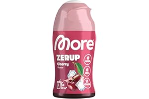 MORE NUTRITION MORE Zerup, Zero Calorie Syrup with Real Fruit Extracts, Cherry, 65 ml (up to 8 l Softdrink) - Zero Added Sugars