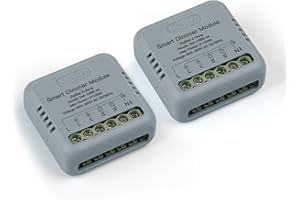 MOES Módulo de interruptor de atenuación inteligente ZigBee, requiere MOES Gateway, diseño mini, compatible con Alexa y Google, control remoto, red de doble interruptor