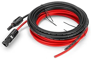ANFIL SOLAR TECHNOLOGY ANFIL 4mm2 / 12AWG Cavo di Prolunga per Pannelli Solari con Connettore Maschio e Femmina (3 m rosso + 3 m nero)