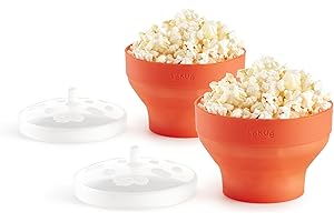 Lékué Set 2 Mini micro-ondes Pop Corn, silicone rouge