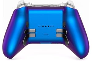 eXtremeRate Carcasa Trasera para Xbox Elite Series 2 Placa Inferior de Repuesto Shell Cover Cubierta para Xbox Elite Series 2 Core Modelo 1797 Mando-No Incluye Control(Camaleónica de Azul a Violeta)