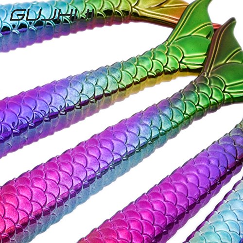 Makeup Pinsel Set 8 Stück Meerjungfrau Blush Eyeliner Lip mit Mermaid Round Pinsel Contouring Kit Foundation Kosmetiktasche - 2