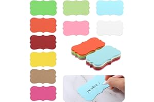 YUXIANLB 100 Piece Mini Vintage Blank Note Cards, Word Message Card Blank Index Cards 3.54 x 2 inches Business Card Paper for Scrapbookings DIY Gift Tags Label(10 Colors)