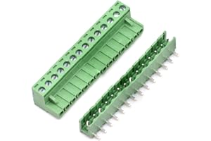 Oiyagai Lot de 5 connecteurs de bornier enfichables PCB à angle droit 5,08 mm à pas de 5,08 mm