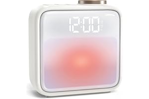 AIRIVO Wecker Lichter, Wecker für Kinderzimmer, 6 Szenen Simulation & 6 beruhigende Geräusche, Dual-Alarme & Schlummerfunktion, für Schwerschläfer Schlafhilfe