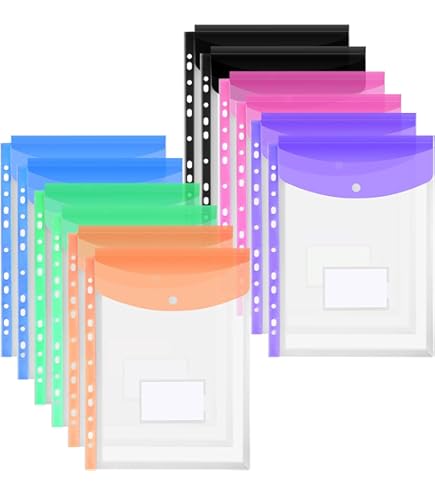 10 Buste Plastica A4 Multiforo + 100 Fogli A4 100gr/m² - Kit Ufficio Ofituria, Trasparente E Resistente - Foto 10