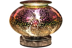 ONLINESTREET Wax Melt Burner-Scented Ellipse Shaped Touch Lamp with Gorgeous Night Light & Glitter Star Romantic Decorations- Ideal Home/Living Room and Office Decor Accessory (DESIRE BIG FAIRY)