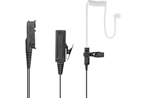 Hoornie Auriculares inalámbricos compatibles con Motorola | Cable reforzado con Kevlar | Incluye 11 tapones para los oídos | U.A. Para Motorola DP2400, DP2600, DP3441, DP3661, XPR3300, XPR3500