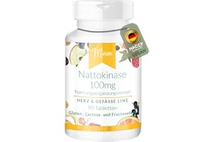 ‎MIOSAN Nattokinase 100mg - HERZ + GEFÄSSE LINE - 90 Tabletten - Hochdosiert - 100% Vegan – Herstellung & Laborprüfung in Deutschland | MIOSAN® CLUB - Exklusives Wohlbefinden