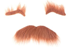 Tinksky Künstlicher Bart Augenbrauen selbstklebend Halloween Fancy Karneval Kostüm Zubehör (Braun)